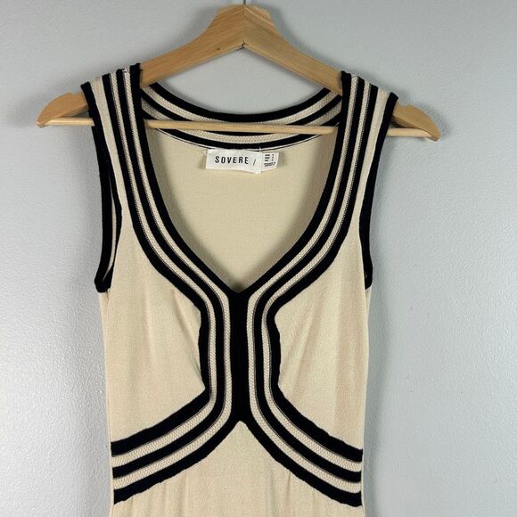 Sovere - Swell Knit Dress in Ecru/Black Small - Picture 9 of 11